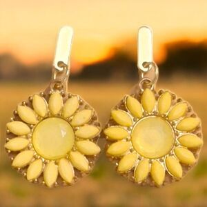 Sunflower Yellow Earrings